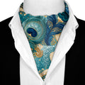 OPAL PEACOCK SILK ASCOT – PREMIUM COLLECTION