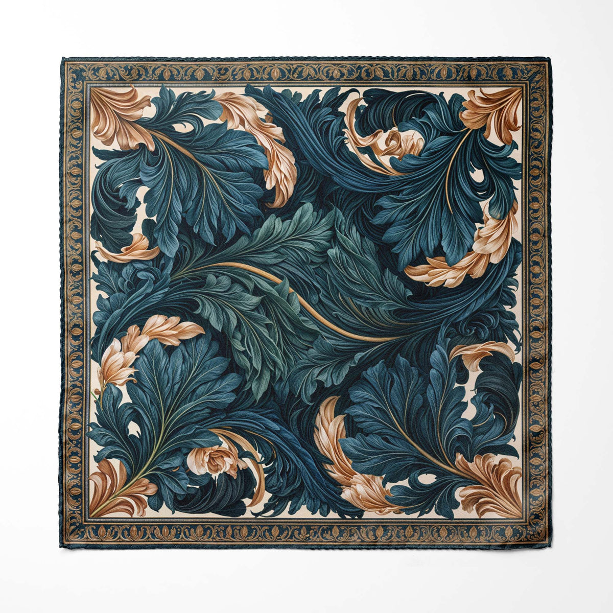 OPULENT LEAVES SILK POCKET SQUARE