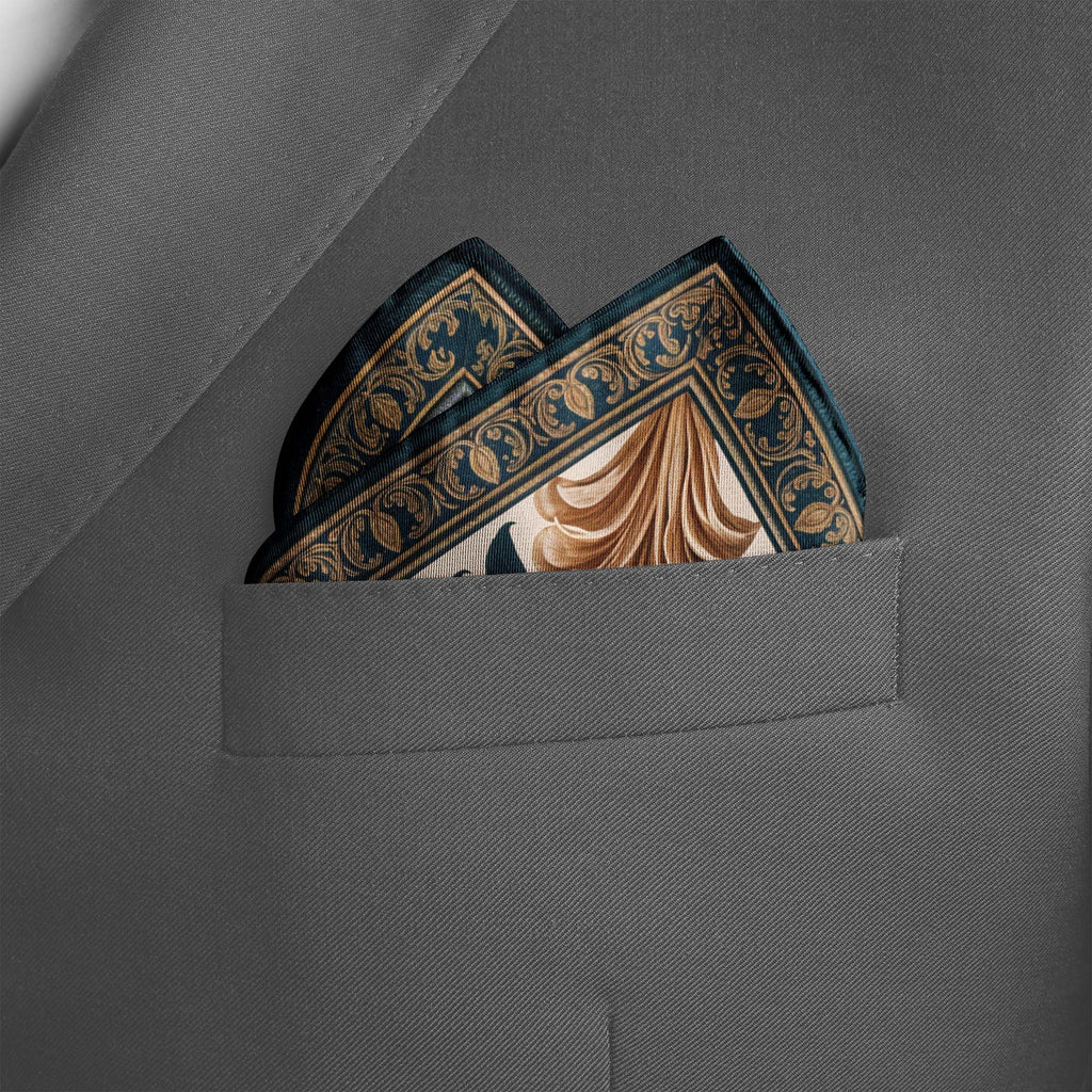 OPULENT LEAVES SILK POCKET SQUARE