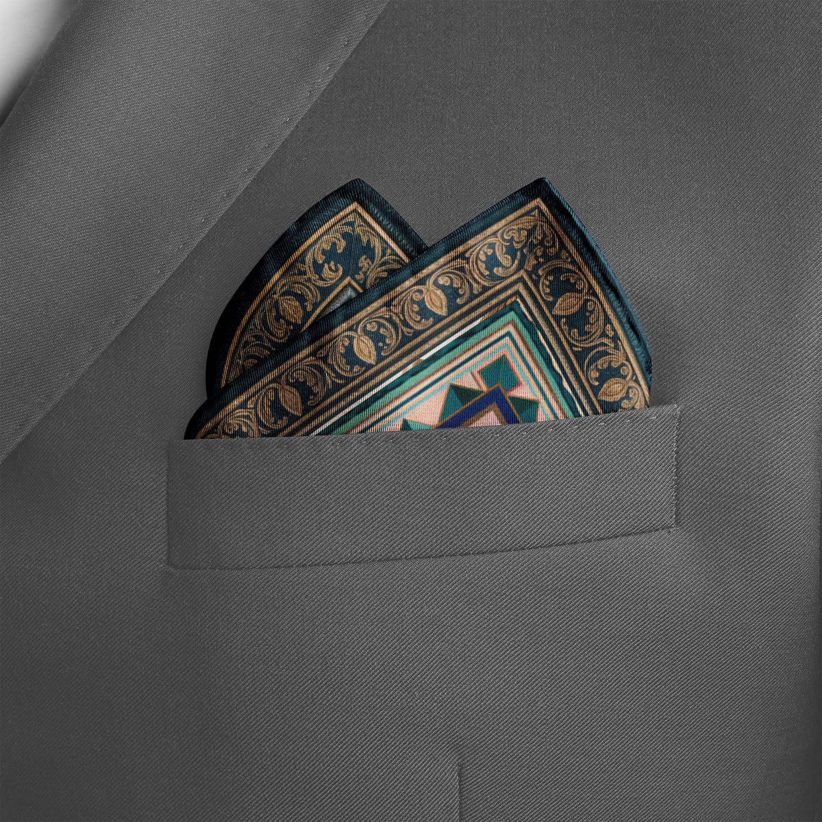 PALMARIA SILK POCKET SQUARE