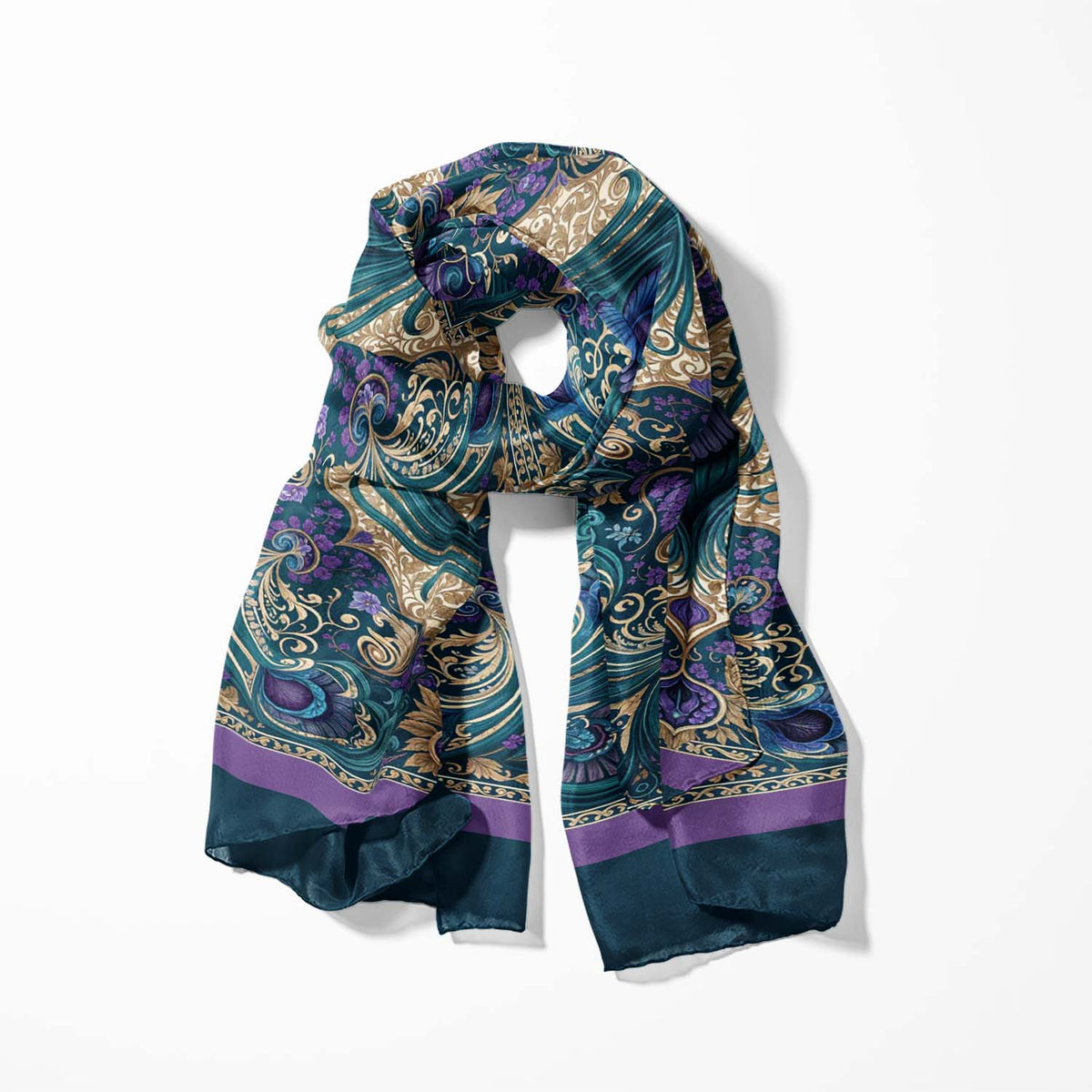 PEACOCK REVERIE MEN SCARF - PREMIUM COLLECTION