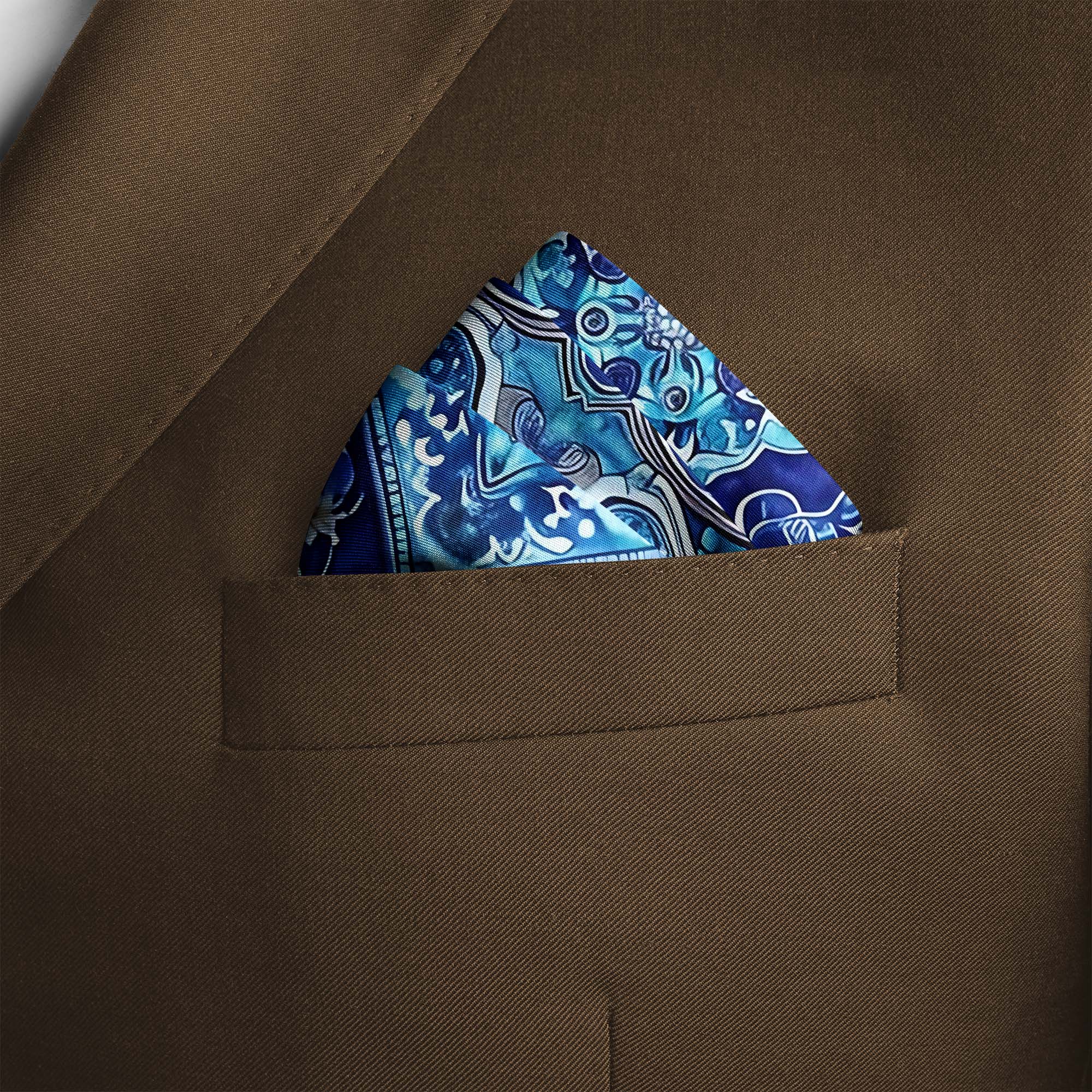 PERSIAN ART SILK POCKET SQUARE