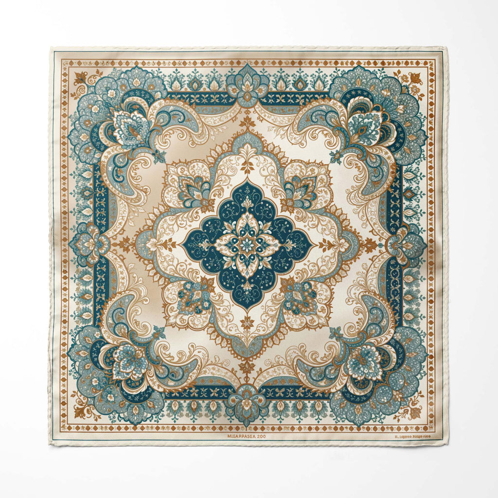 PERSIAN PAISLEY SILK POCKET SQUARE