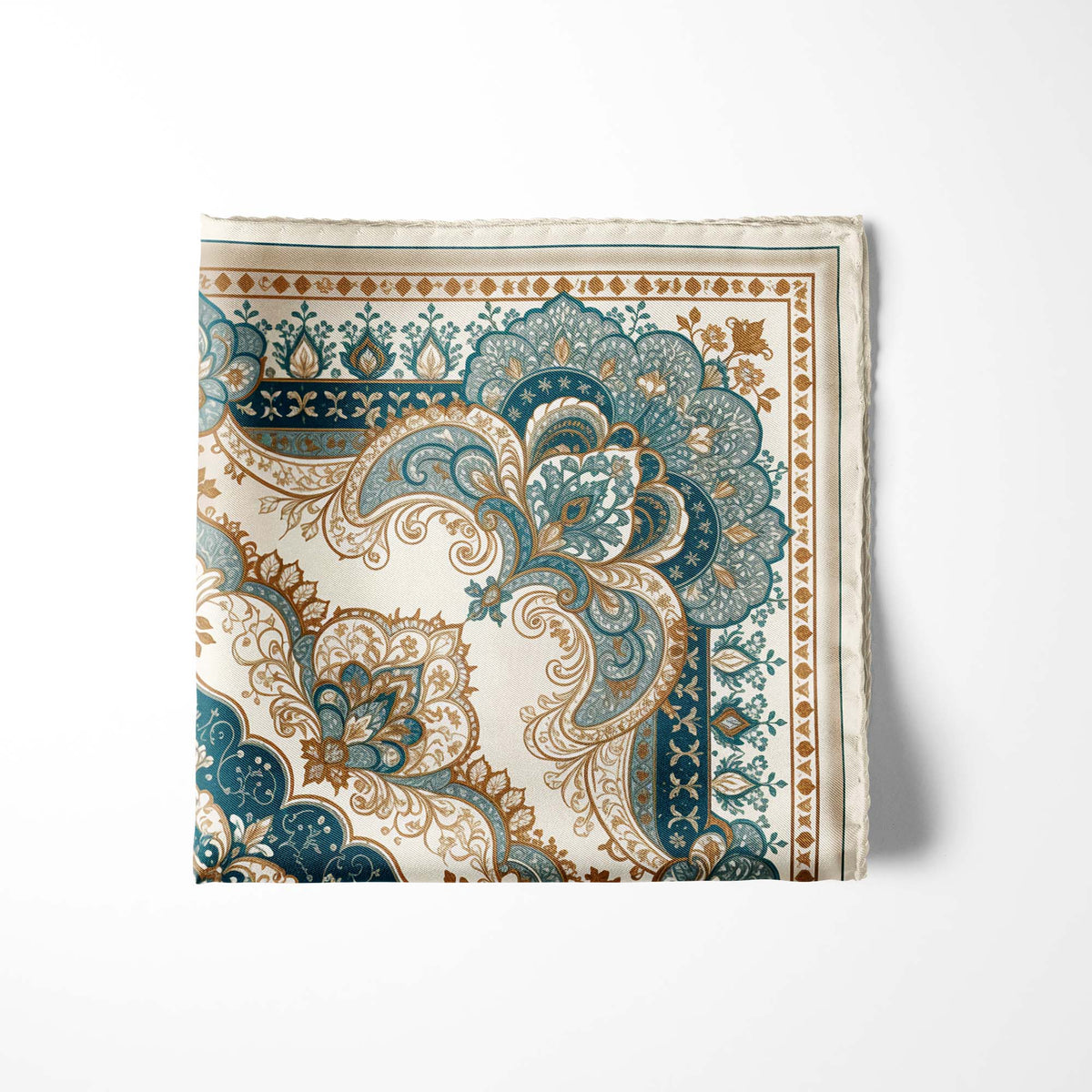 PERSIAN PAISLEY SILK POCKET SQUARE
