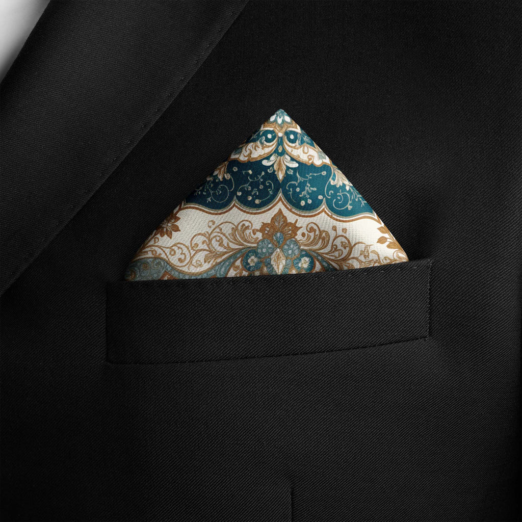 PERSIAN PAISLEY SILK POCKET SQUARE