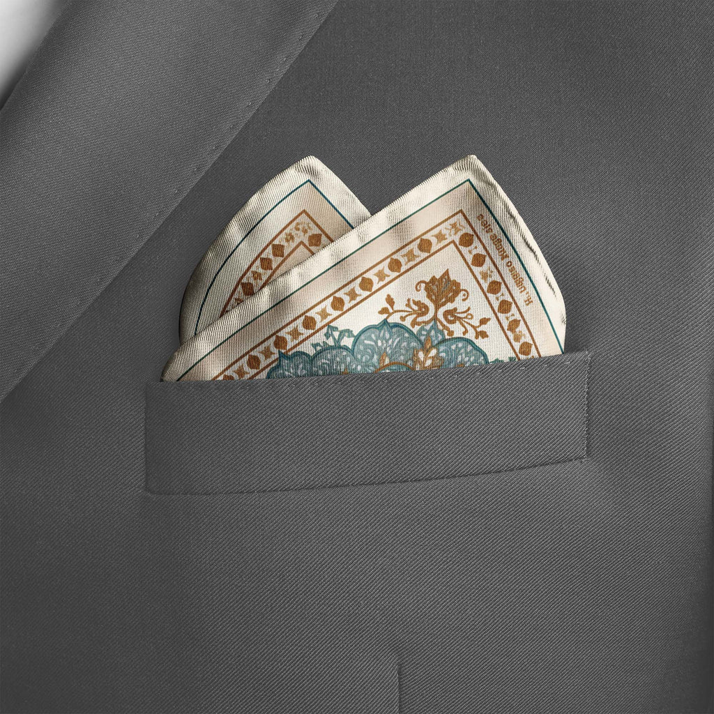 PERSIAN PAISLEY SILK POCKET SQUARE