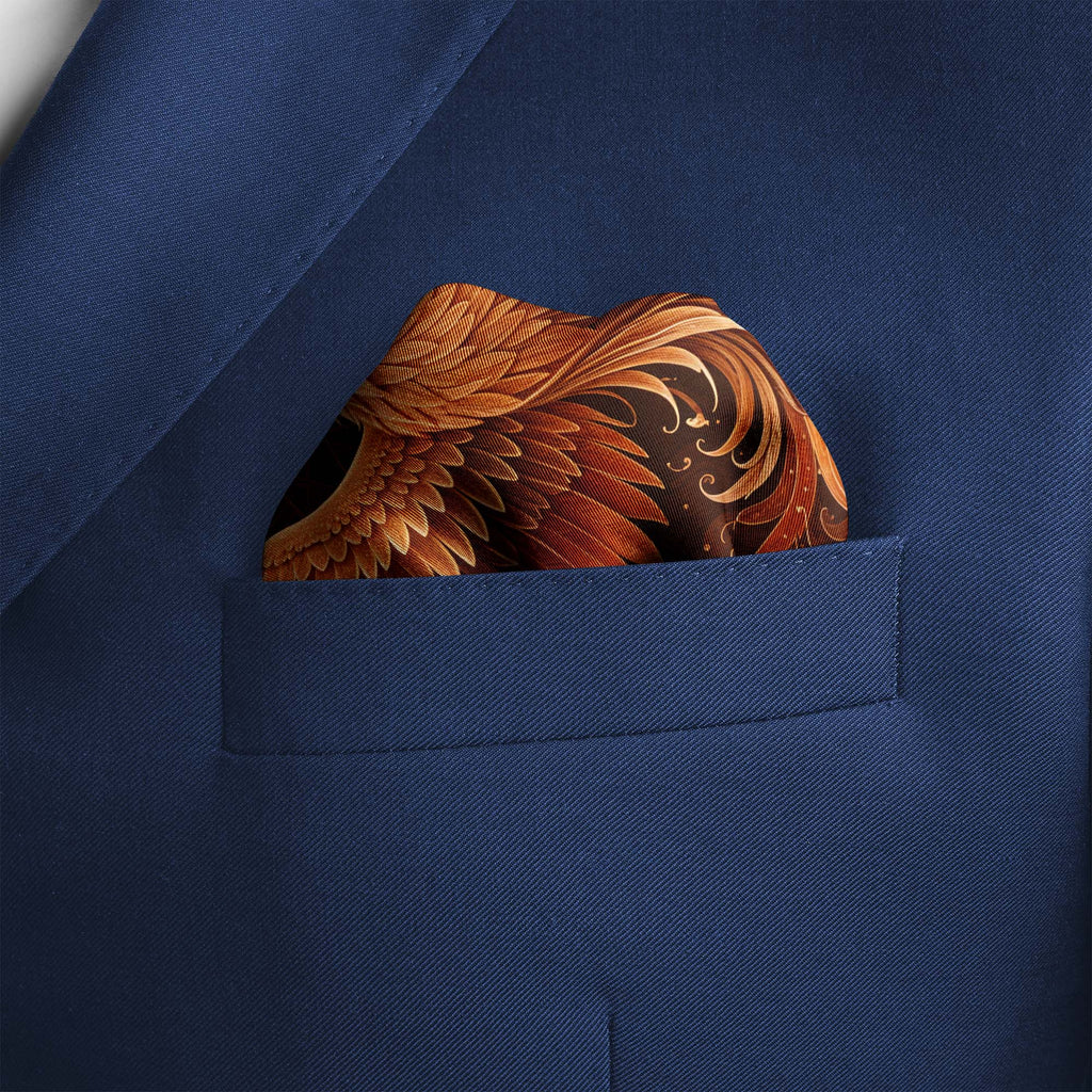PHOENIX EMBER SILK POCKET SQUARE