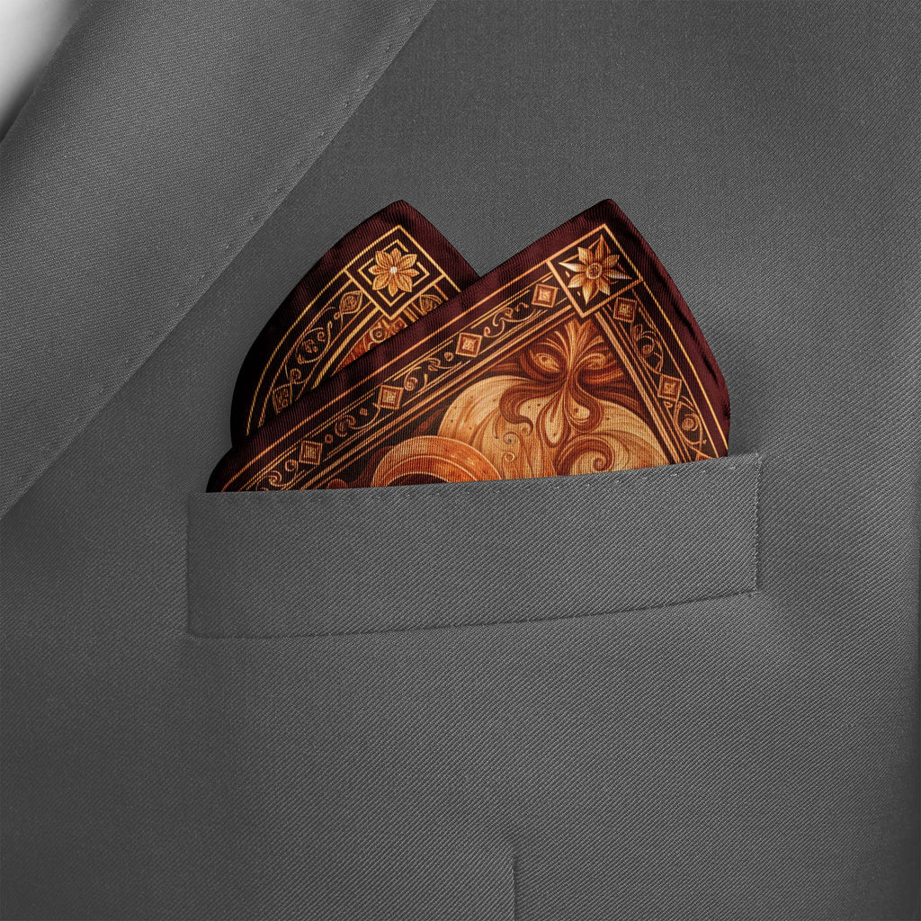 PHOENIX EMBER SILK POCKET SQUARE