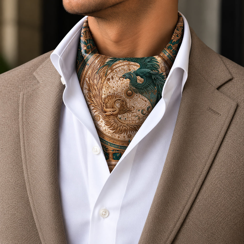 PHOENIX ORBIT SILK ASCOT – PREMIUM COLLECTION