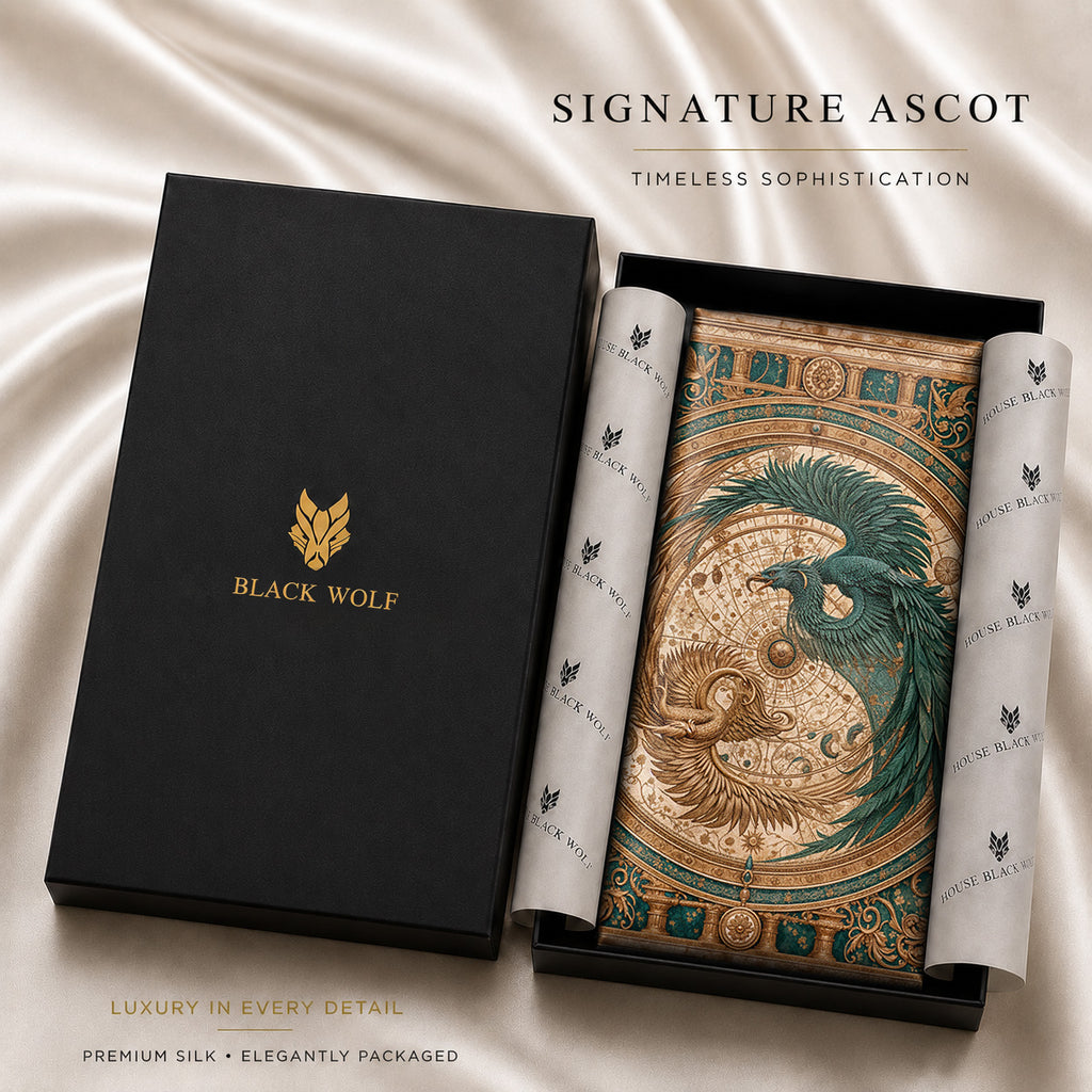 PHOENIX ORBIT SILK ASCOT – PREMIUM COLLECTION