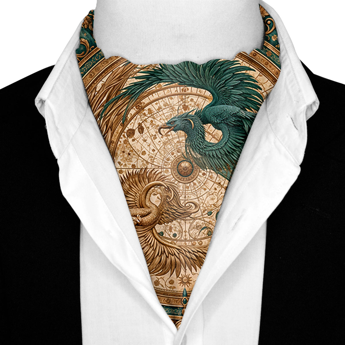 PHOENIX ORBIT SILK ASCOT – PREMIUM COLLECTION