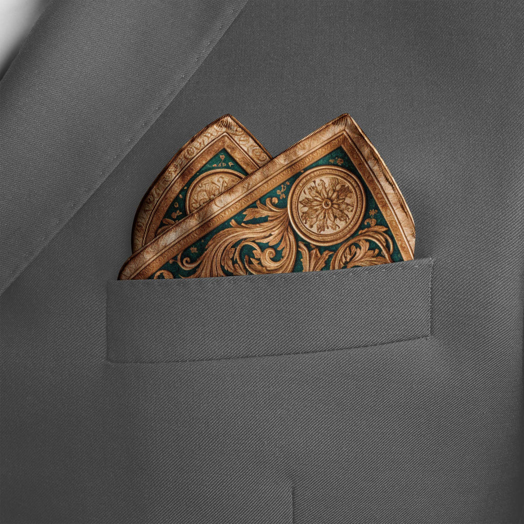 PHOENIX ORBIT SILK POCKET SQUARE