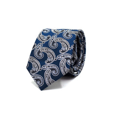 NAVY BLUE TIMELESS PAISLEY TIE AND POCKET SQUARE SET