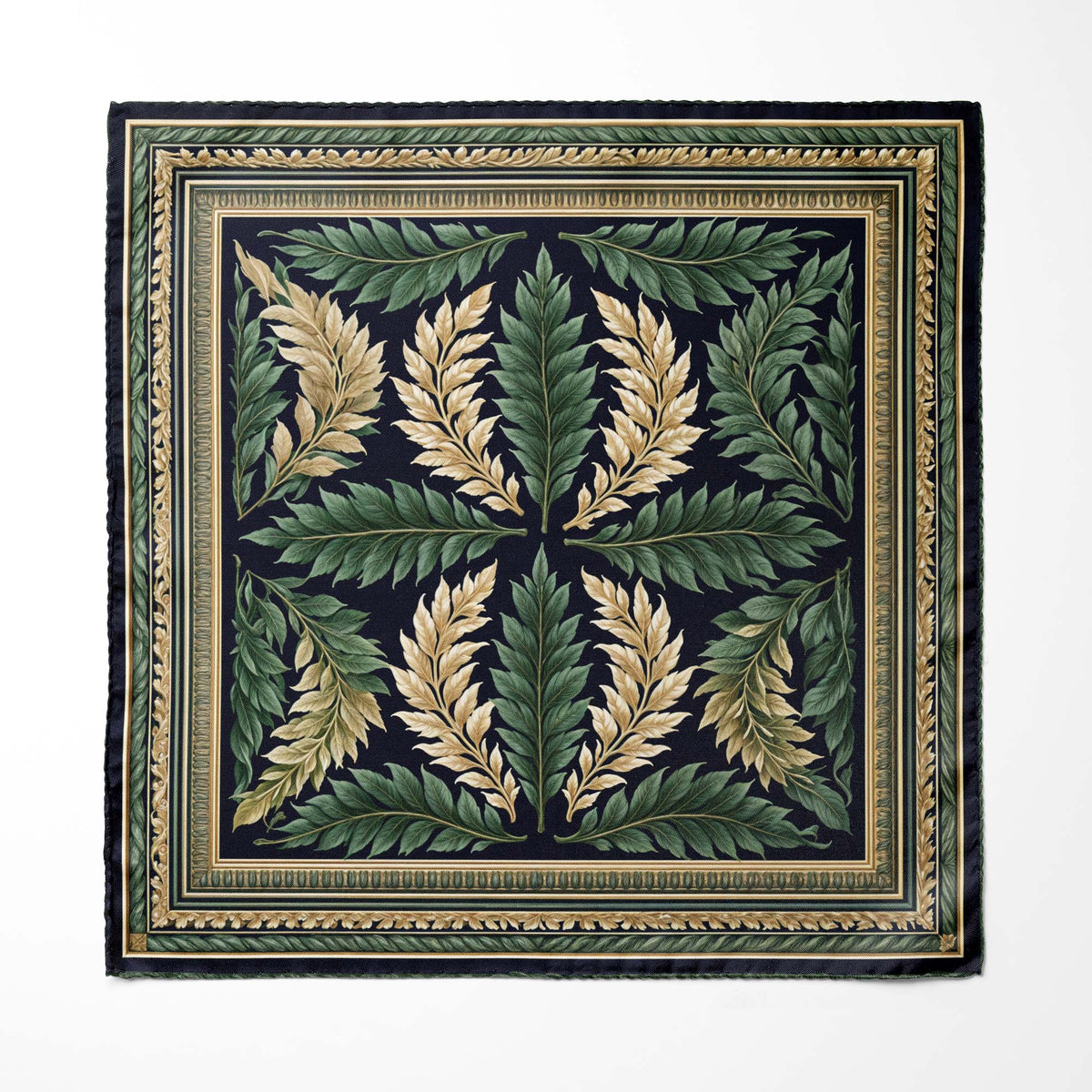 REGAL FERN SILK POCKET SQUARE