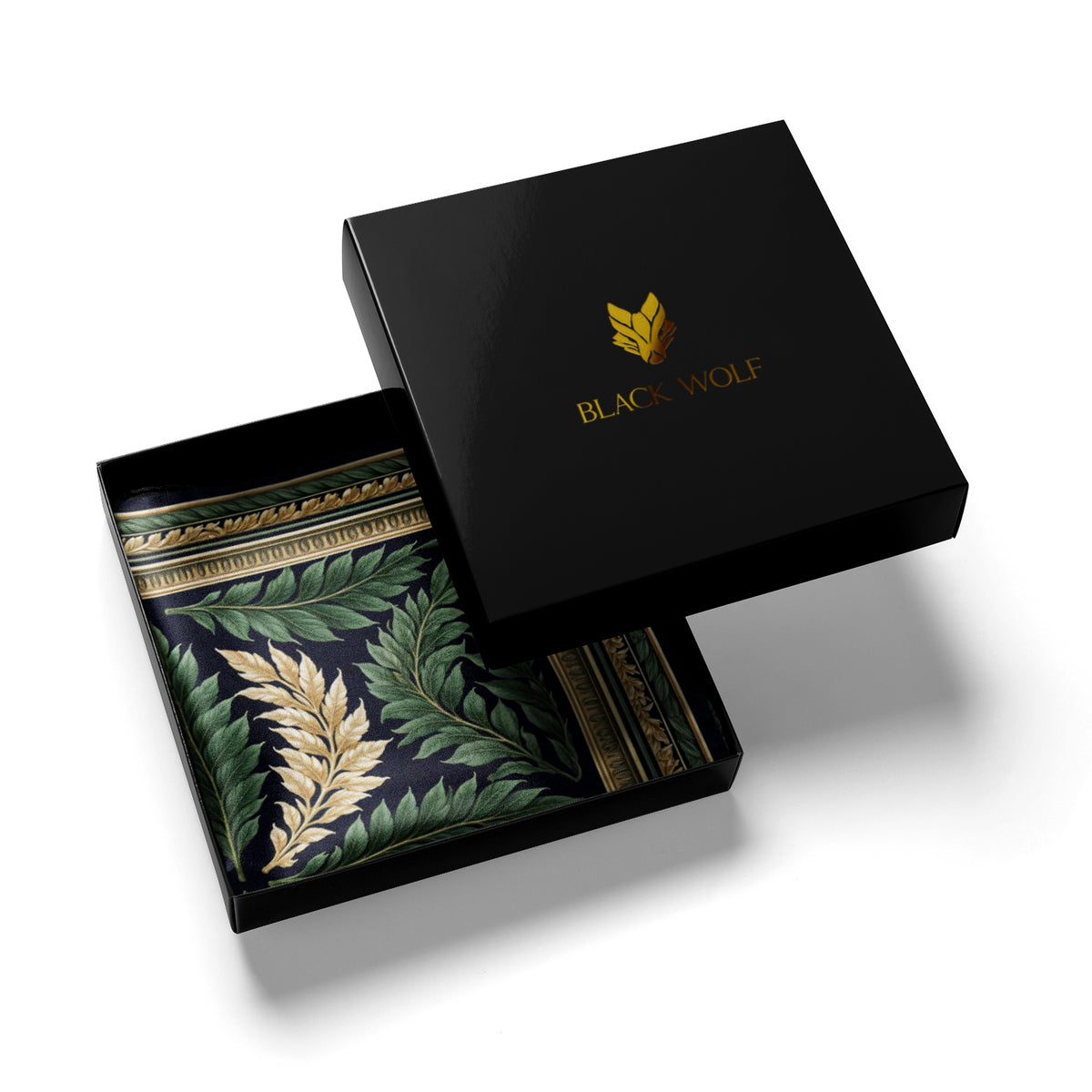 REGAL FERN SILK POCKET SQUARE