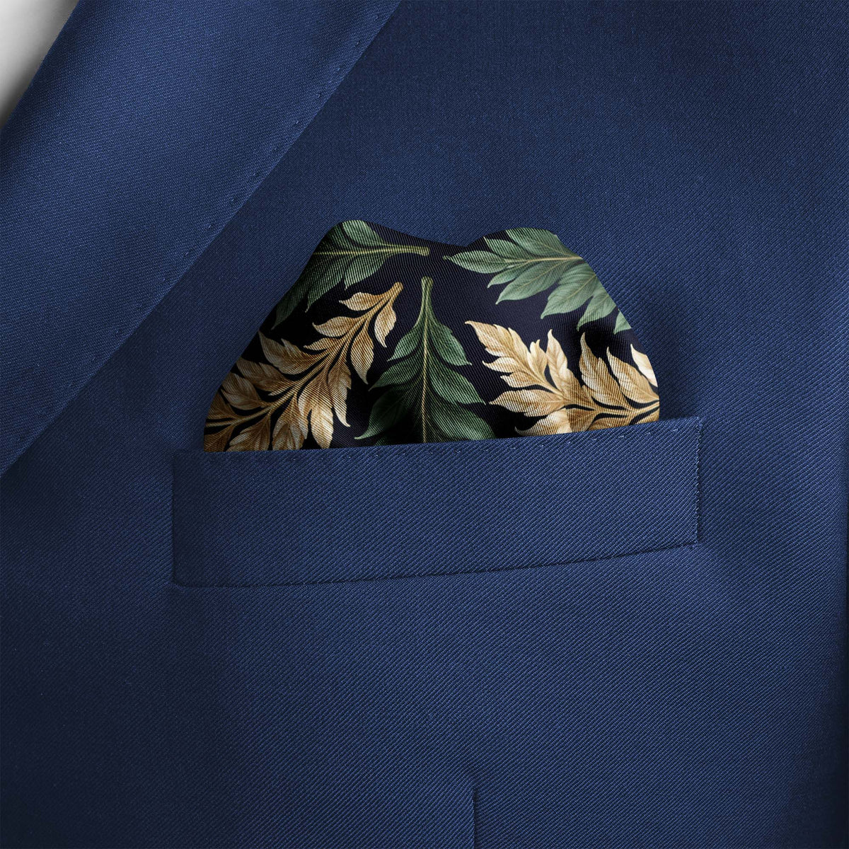 REGAL FERN SILK POCKET SQUARE