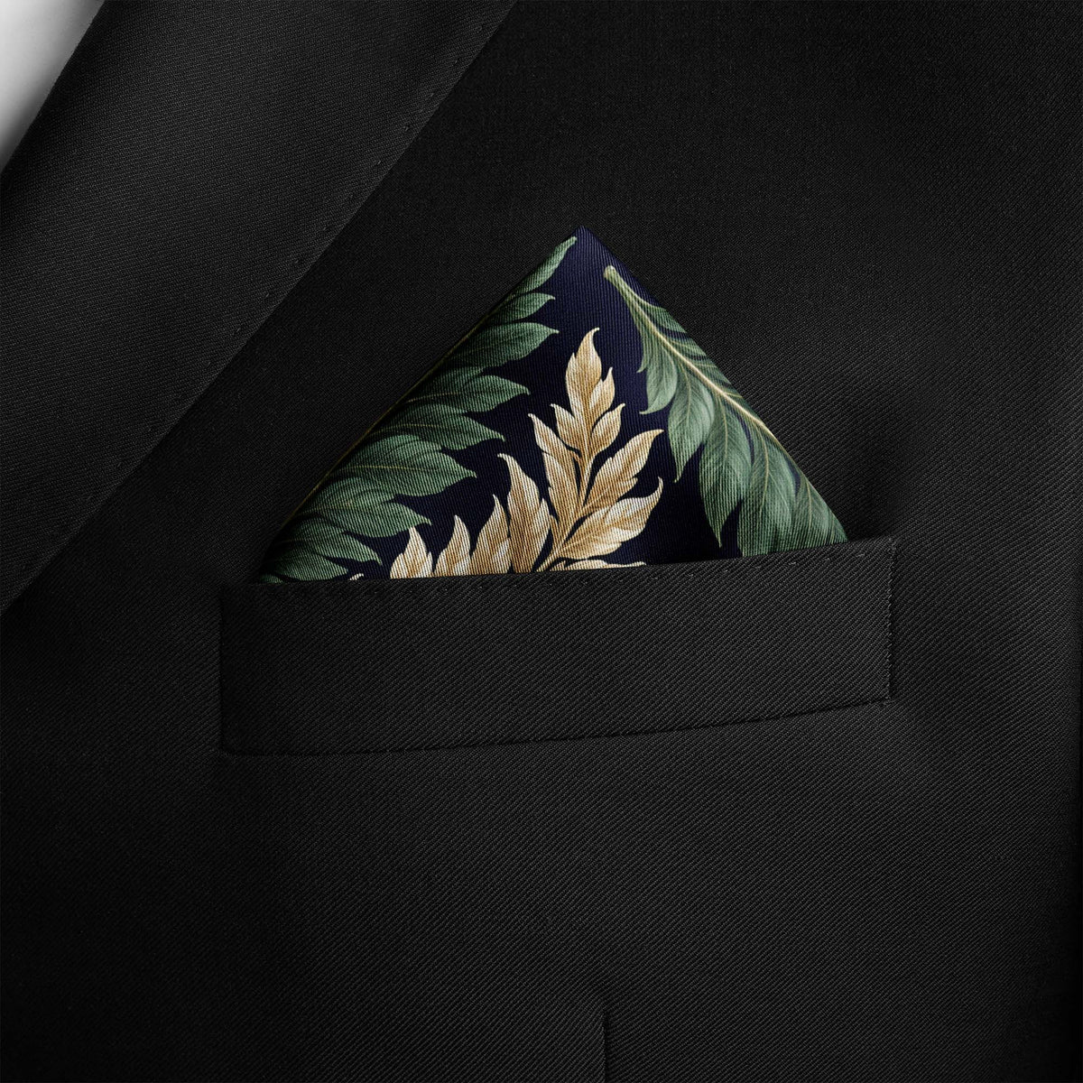 REGAL FERN SILK POCKET SQUARE