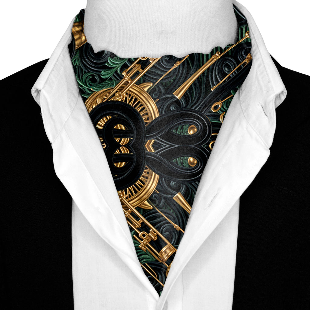 RHAPSODY NOIR SILK ASCOT – PREMIUM COLLECTION