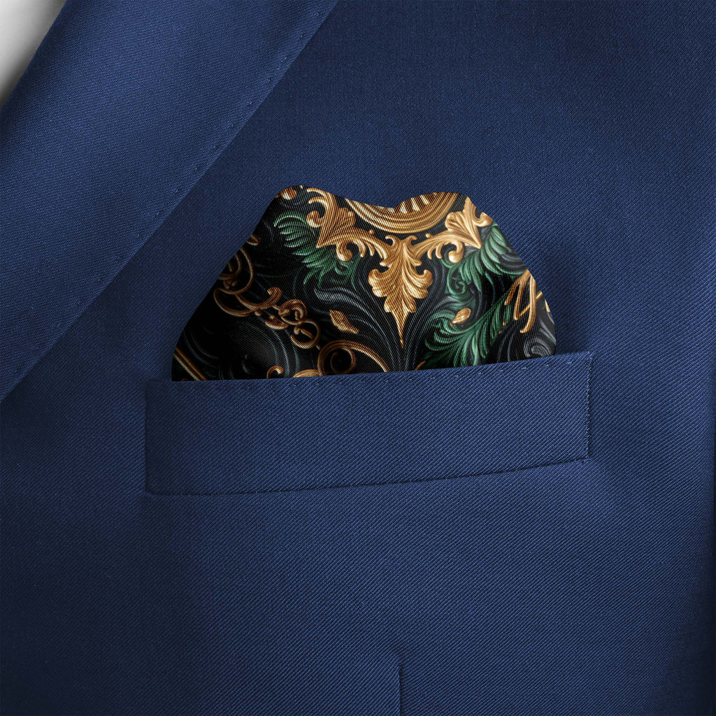 RHAPSODY NOIR SILK POCKET SQUARE