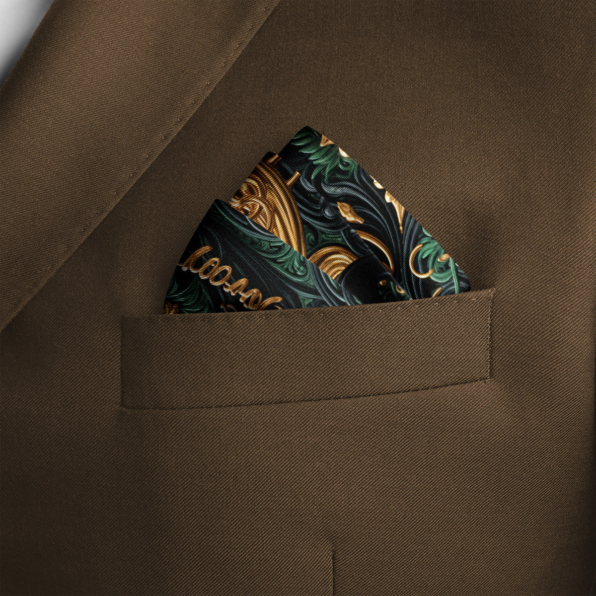 RHAPSODY NOIR SILK POCKET SQUARE