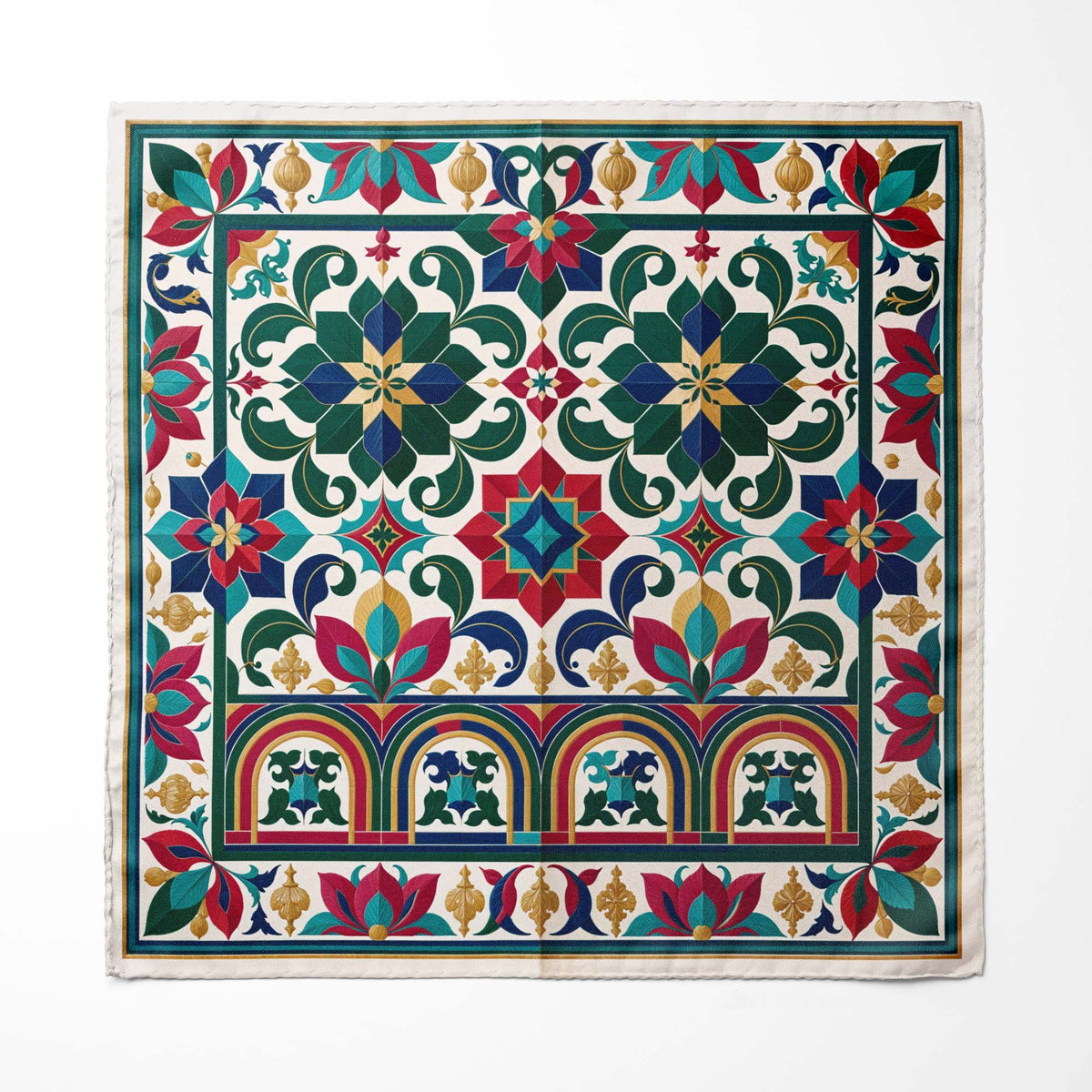 ROYAL ANDALUSIA SILK POCKET SQUARE