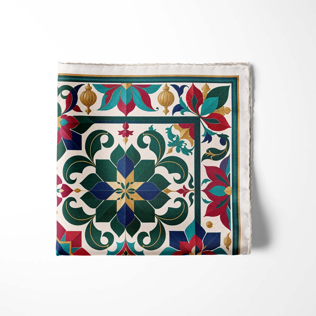 ROYAL ANDALUSIA SILK POCKET SQUARE