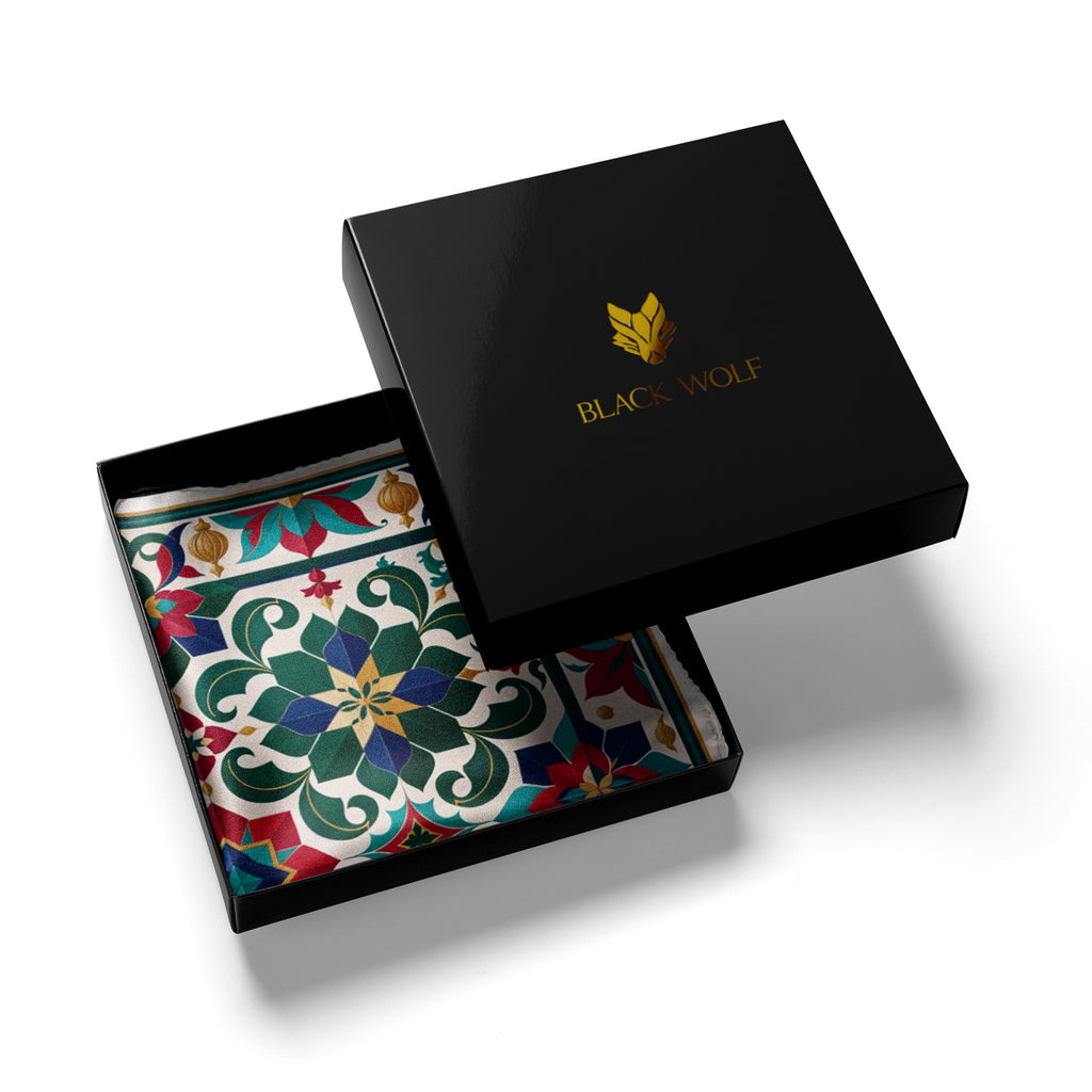 ROYAL ANDALUSIA SILK POCKET SQUARE