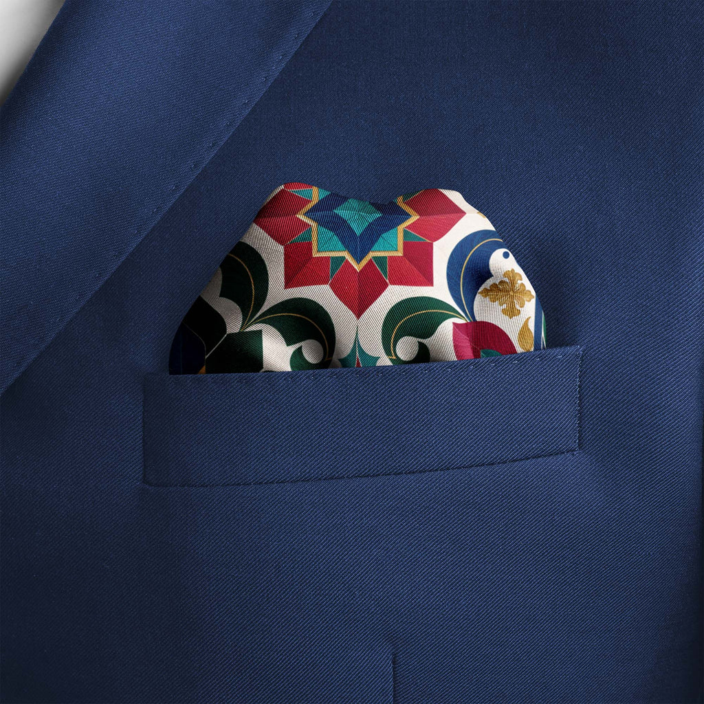 ROYAL ANDALUSIA SILK POCKET SQUARE