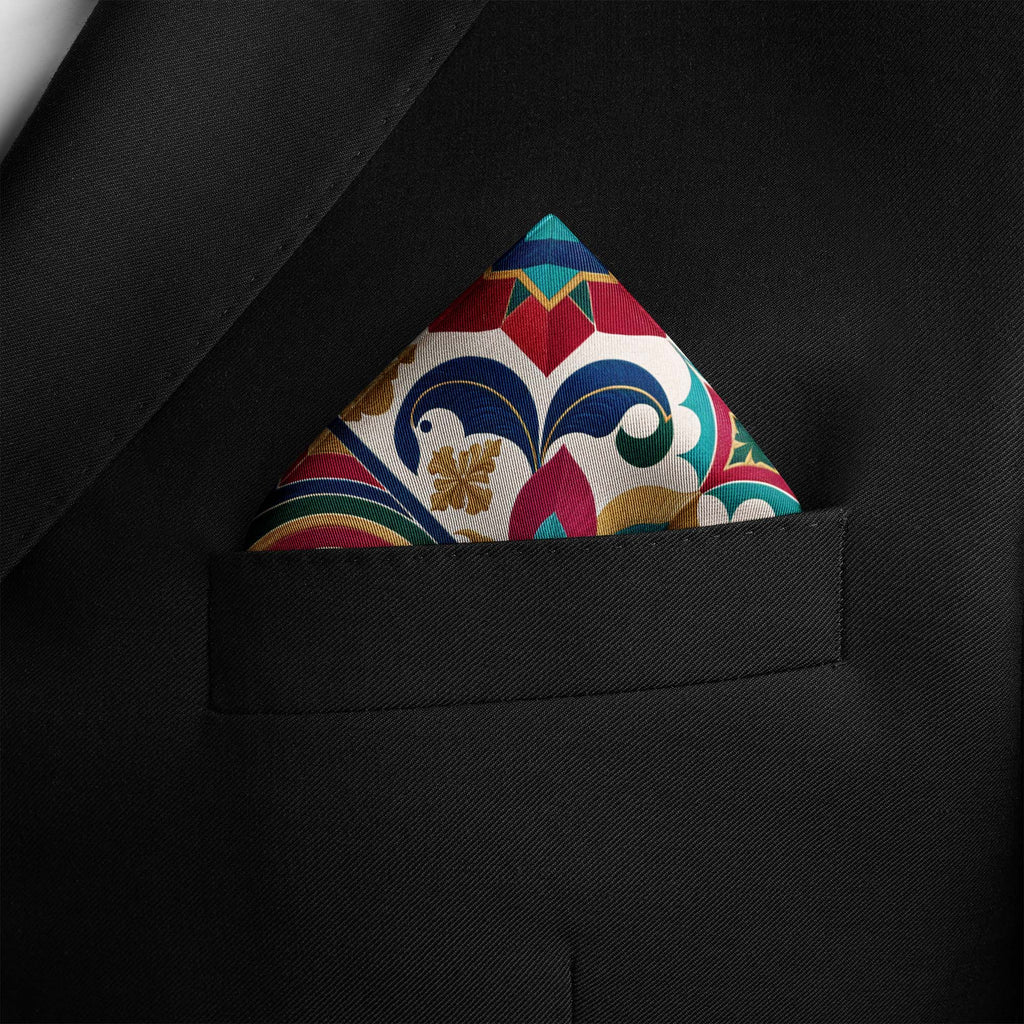 ROYAL ANDALUSIA SILK POCKET SQUARE