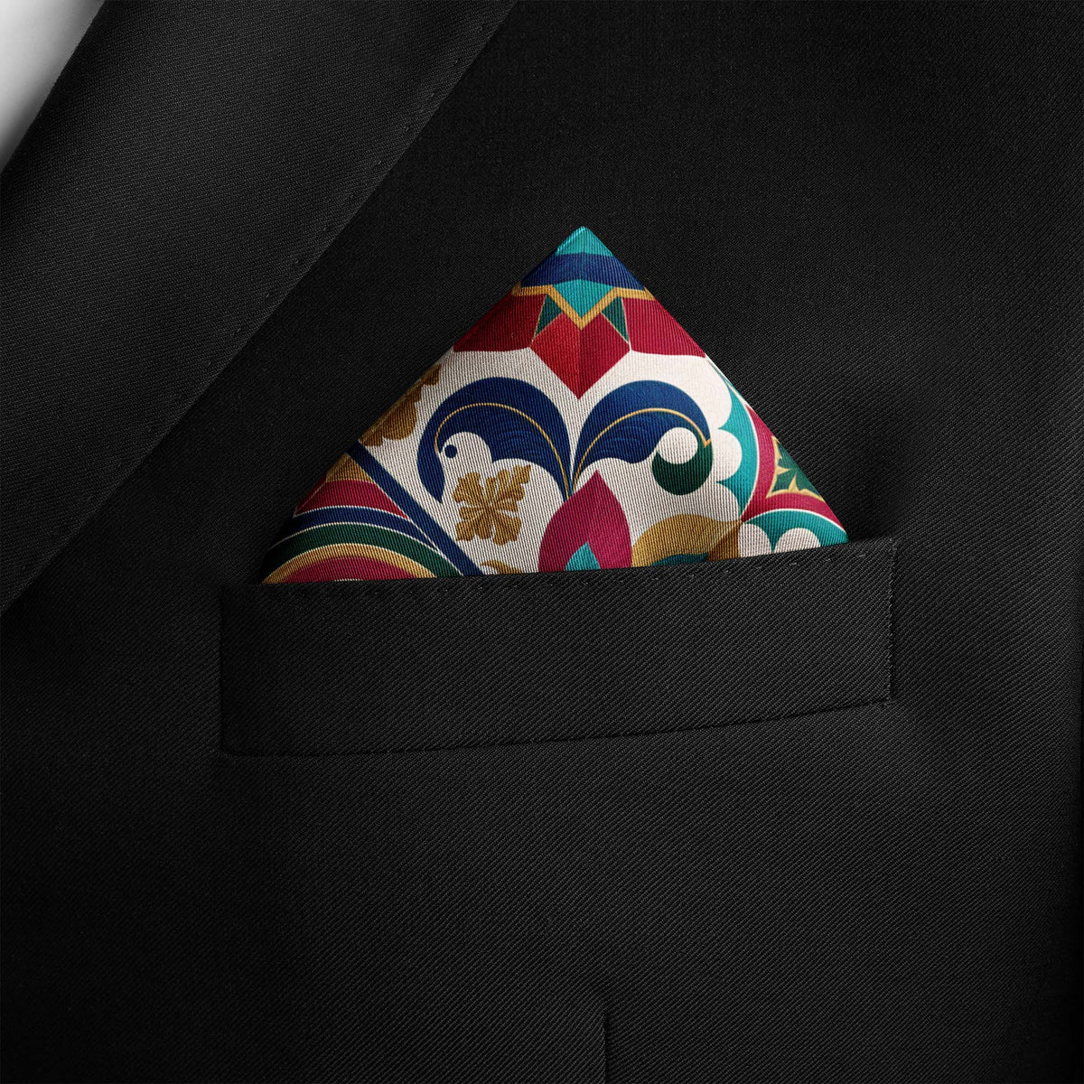 ROYAL ANDALUSIA SILK POCKET SQUARE
