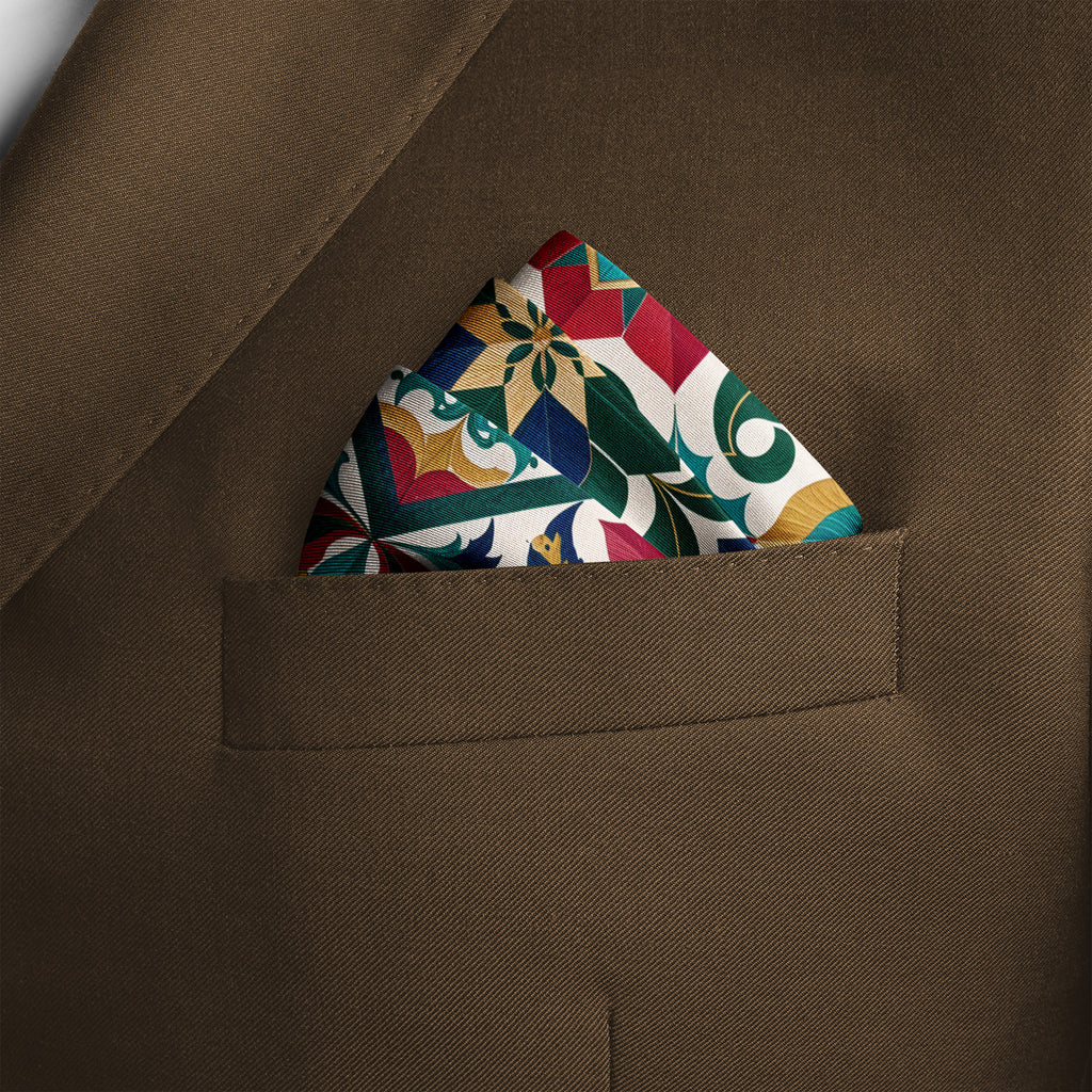 ROYAL ANDALUSIA SILK POCKET SQUARE