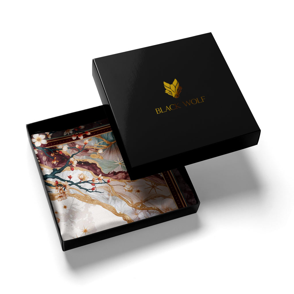 ROYAL MAGNOLIA SILK POCKET SQUARE