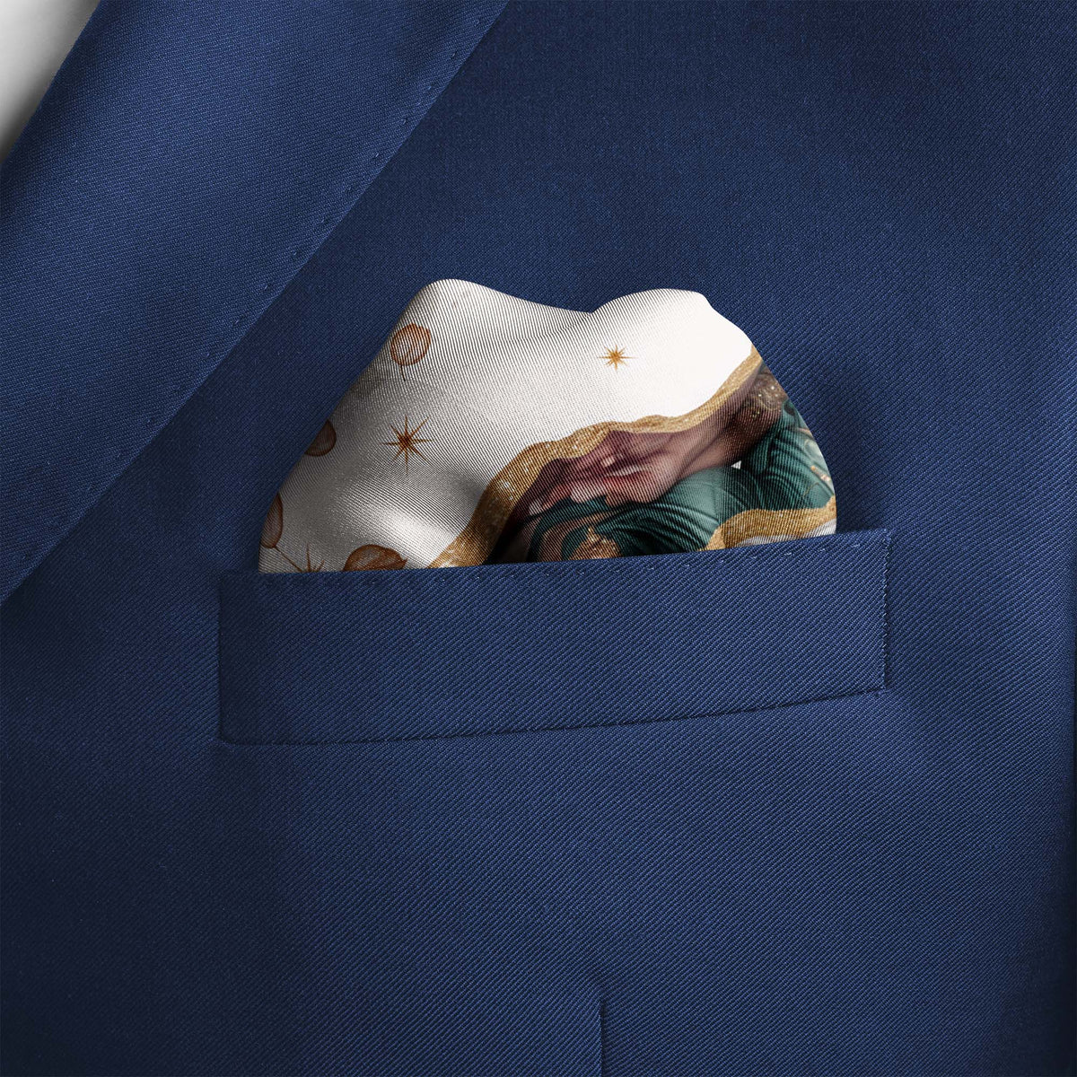 ROYAL MAGNOLIA SILK POCKET SQUARE