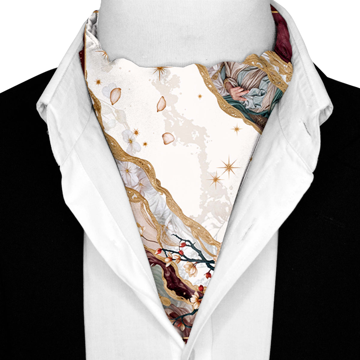 ROYAL MAGNOLIA SILK ASCOT – PREMIUM COLLECTION