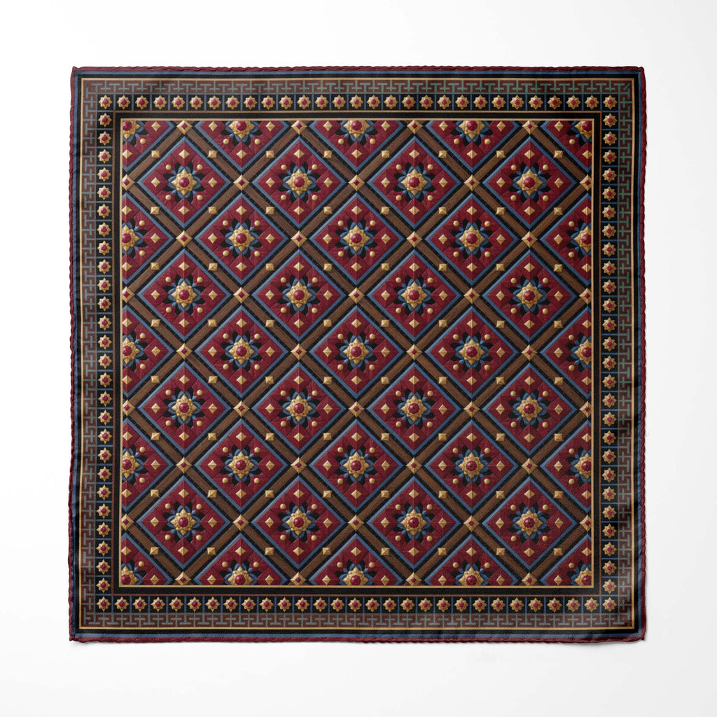 ROYAL MOSAIC SILK POCKET SQUARE