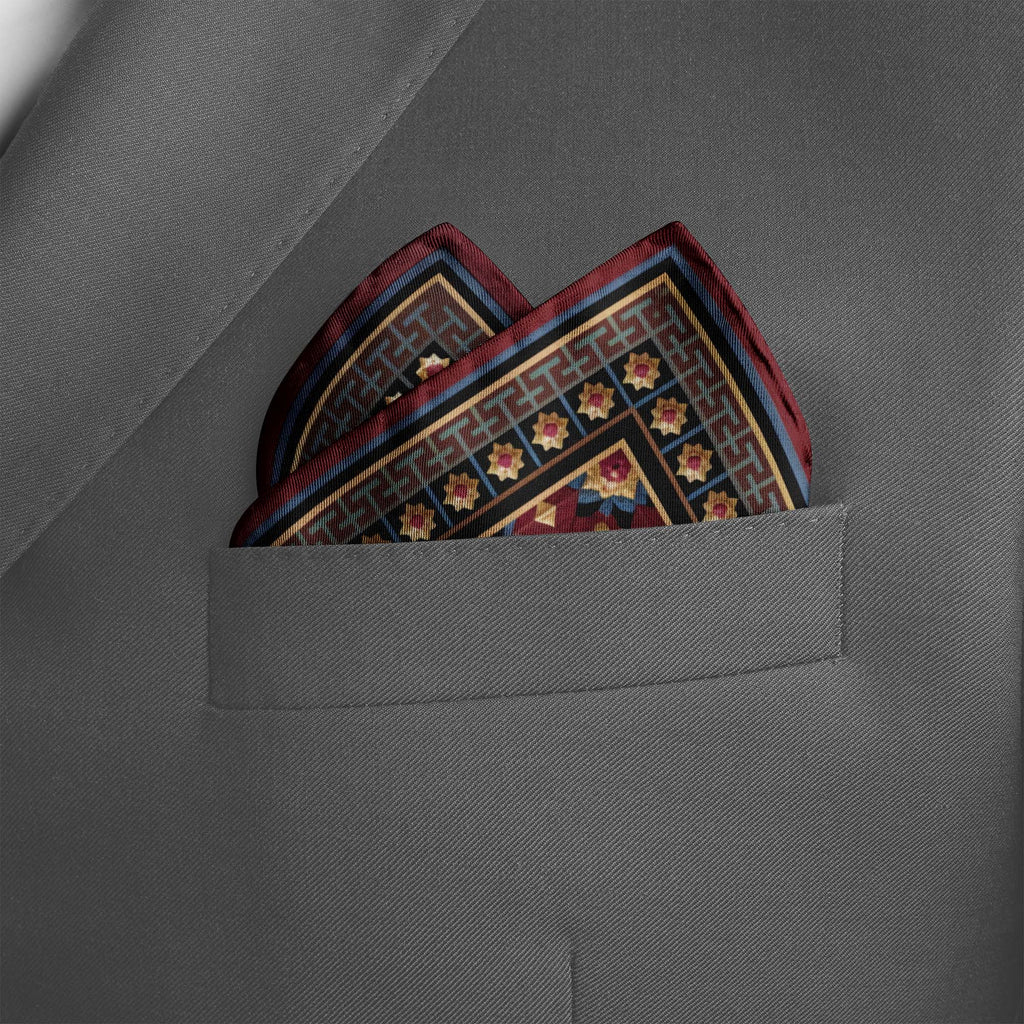 ROYAL MOSAIC SILK POCKET SQUARE