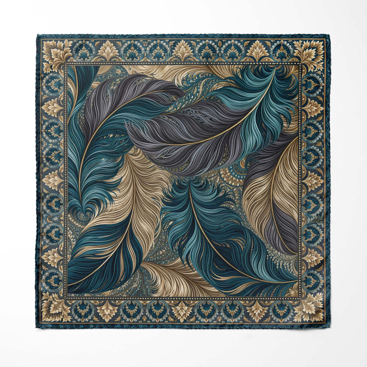 ROYAL PLUME SILK POCKET SQUARE