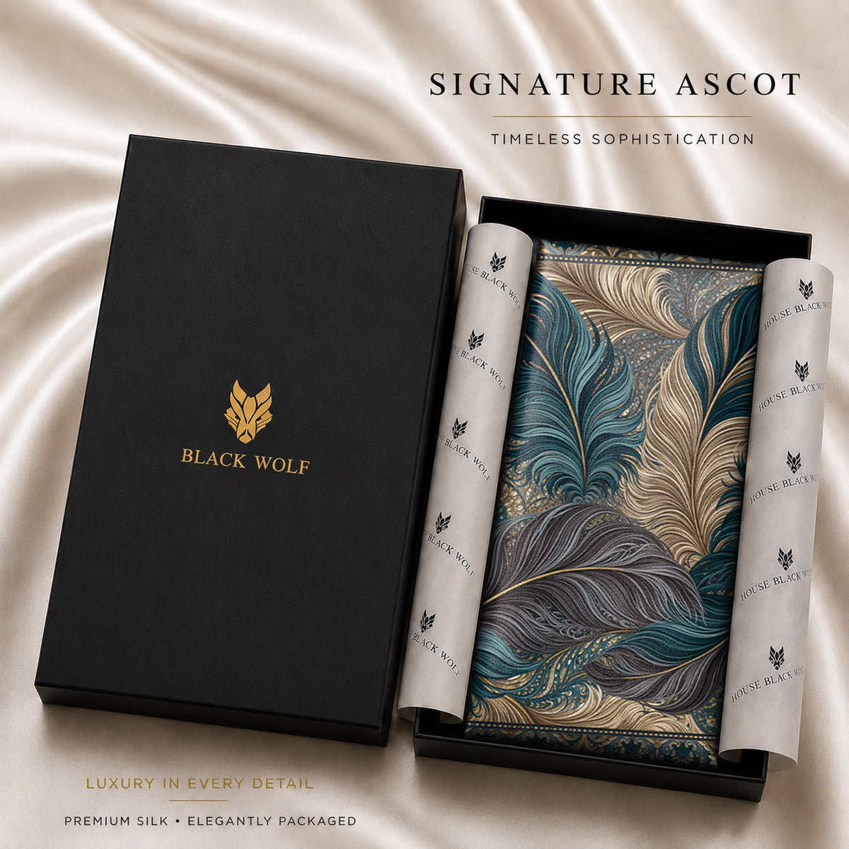 ROYAL PLUME SILK ASCOT – PREMIUM COLLECTION