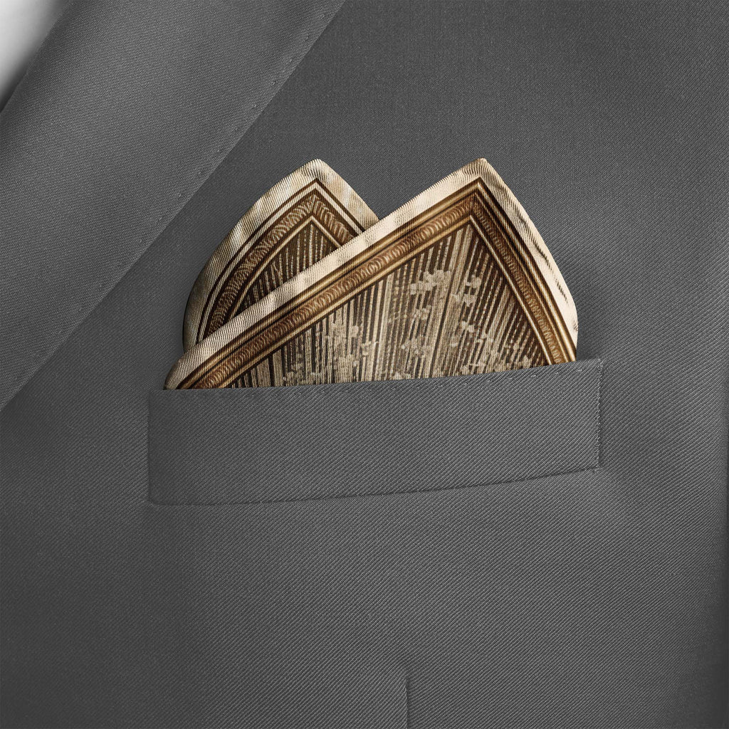 SIGN OF PEACE SILK POCKET SQUARE