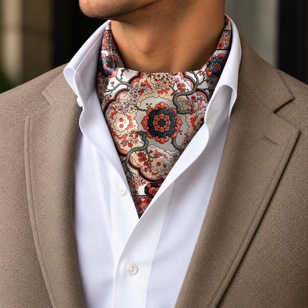 SAKURA MEDALLION SILK ASCOT – PREMIUM COLLECTION