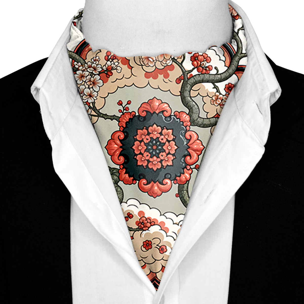 SAKURA MEDALLION SILK ASCOT – PREMIUM COLLECTION
