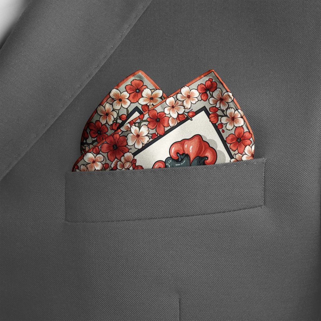 SAKURA MEDALLION SILK POCKET SQUARE