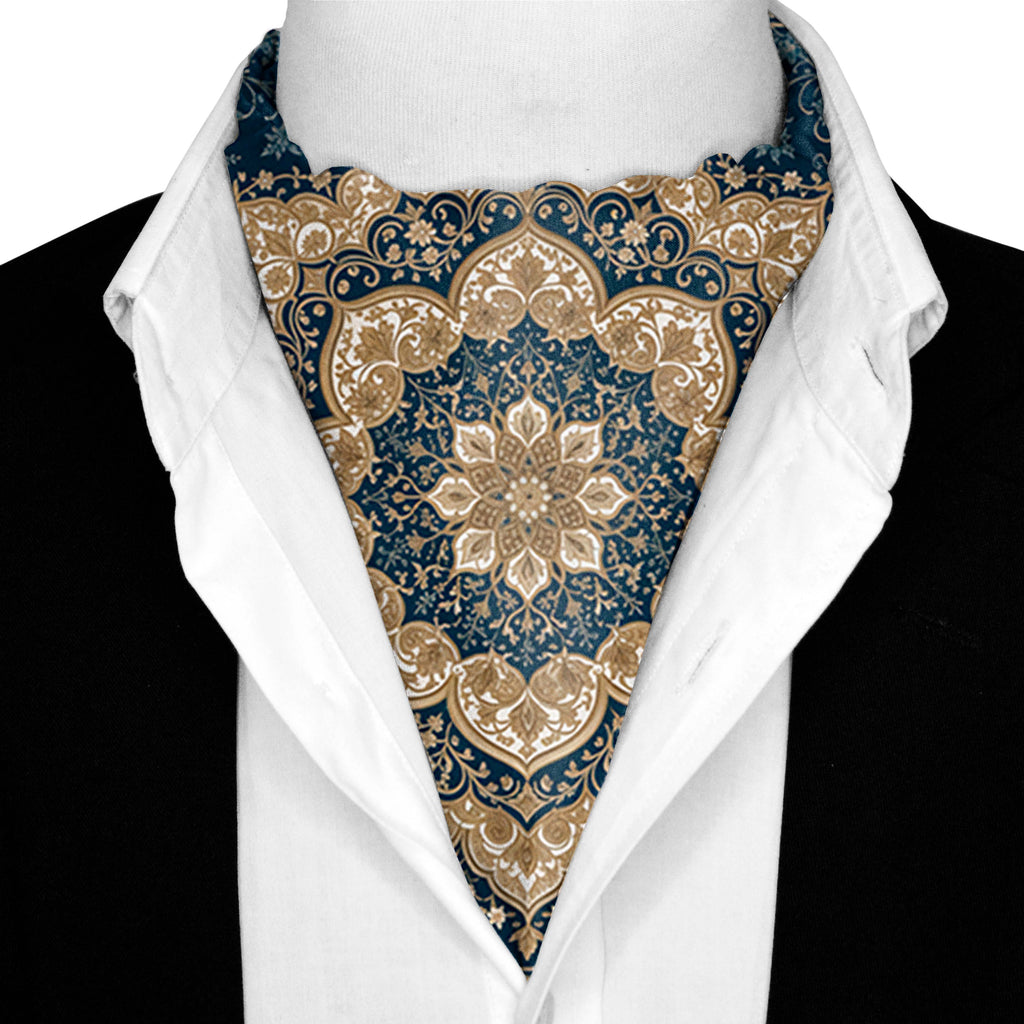 SAPPHIRE MEDALLION SILK ASCOT – PREMIUM COLLECTION