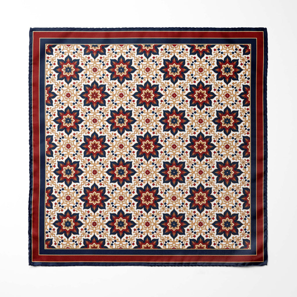 SAPPHIRE ROUGE SILK POCKET SQUARE