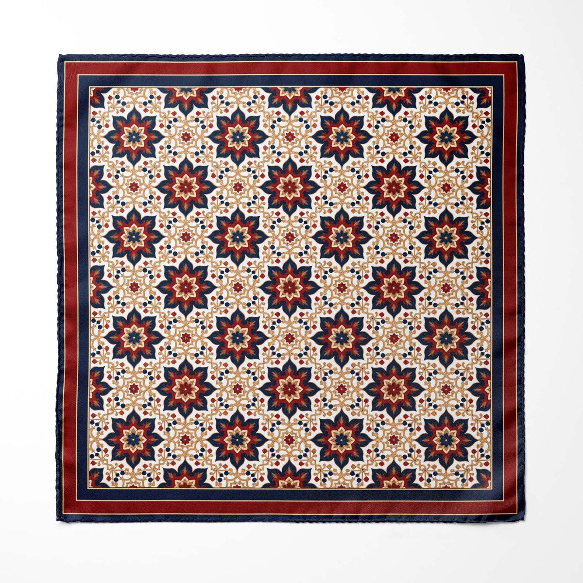 SAPPHIRE ROUGE SILK POCKET SQUARE