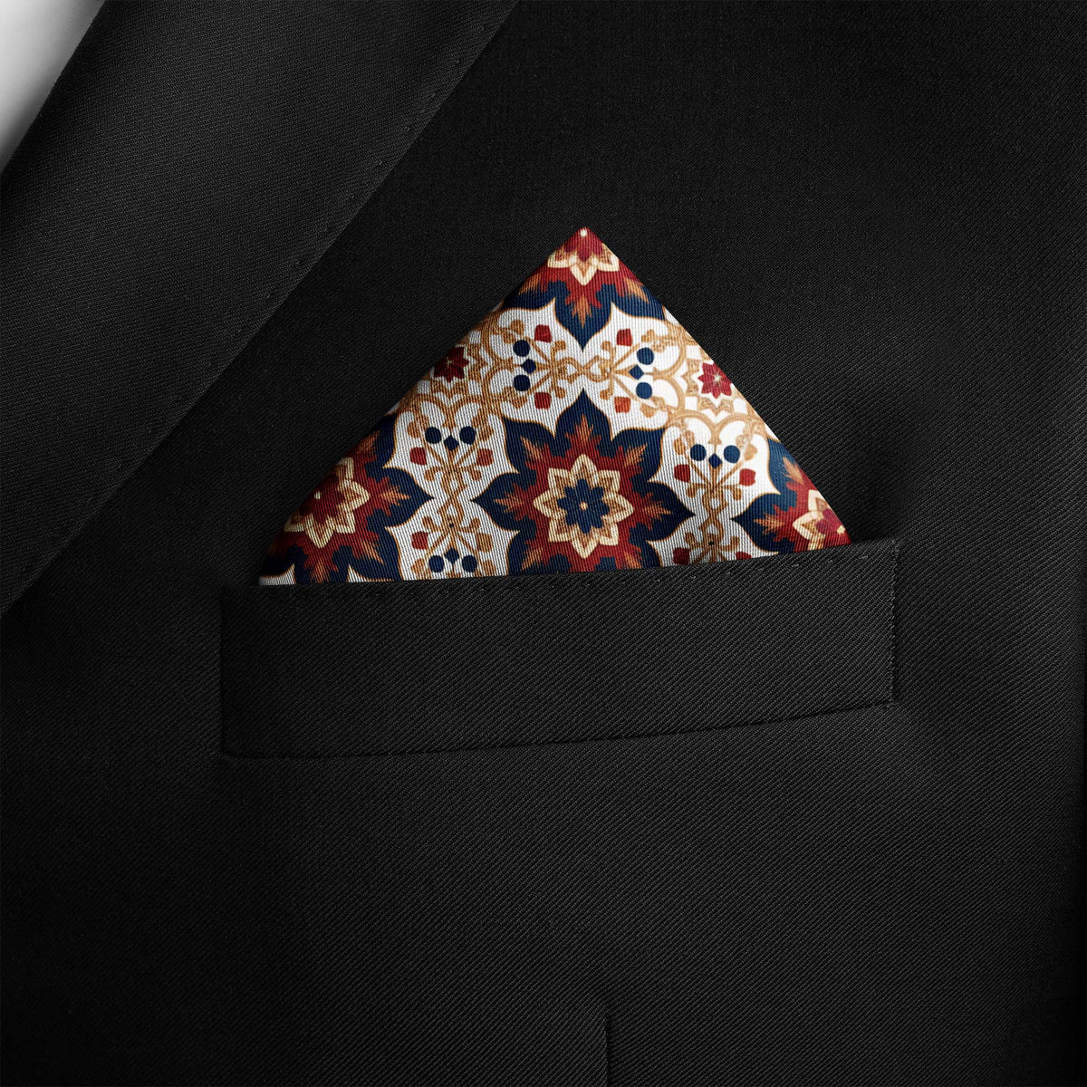 SAPPHIRE ROUGE SILK POCKET SQUARE