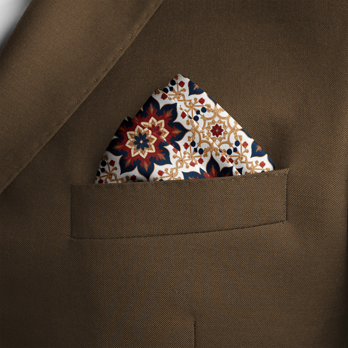 SAPPHIRE ROUGE SILK POCKET SQUARE