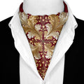 SCARLET LAUREL SILK ASCOT – PREMIUM COLLECTION