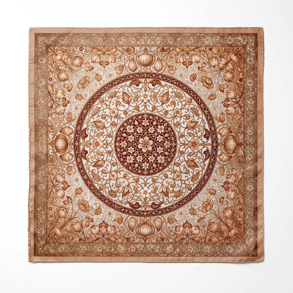 SEPIA GARDEN SILK POCKET SQUARE