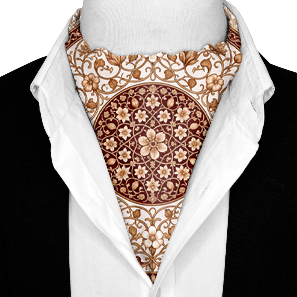 SEPIA GARDEN SILK ASCOT – PREMIUM COLLECTION